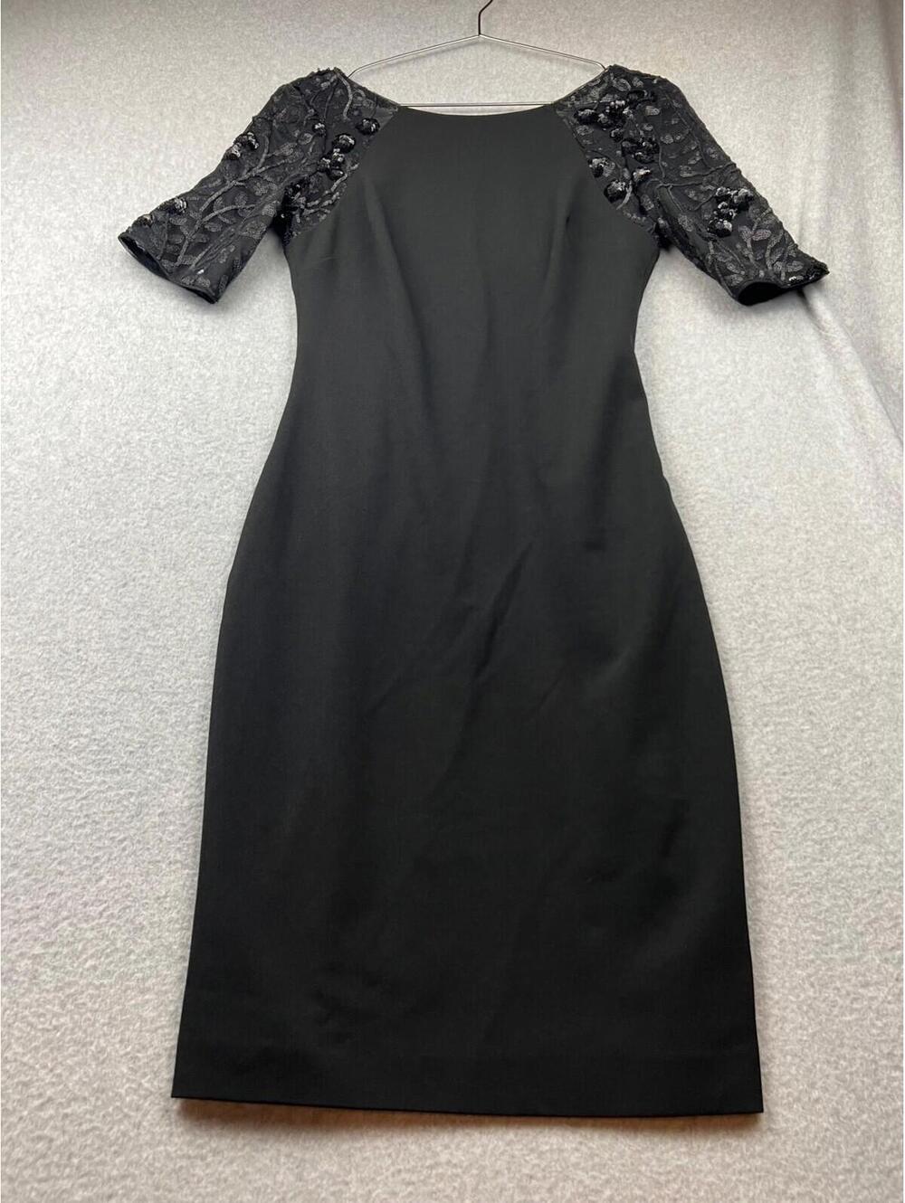 Calvin Klein Women's Sequin Sheath Dress Size 4 Wedding Formal Sophisticated NWT - Picture 2 of 14